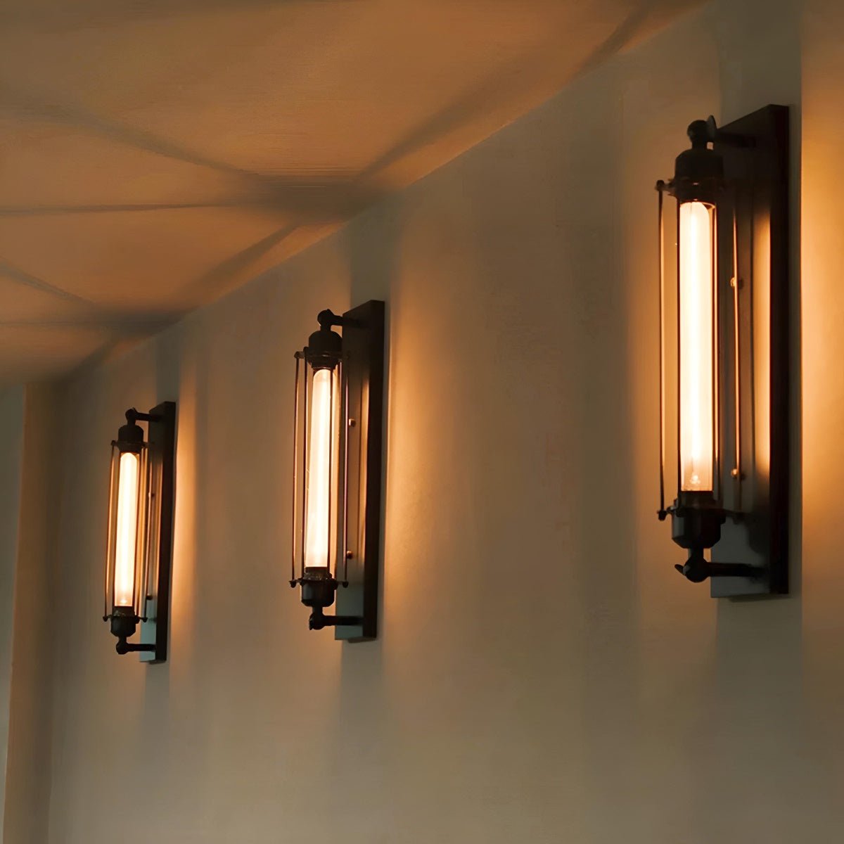 Vintage Industrial Iron Art LED Wall Sconces