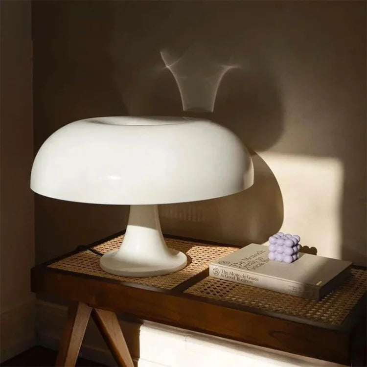white mushroom lamp