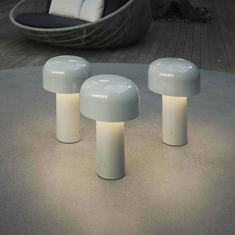 white mushroom lamps