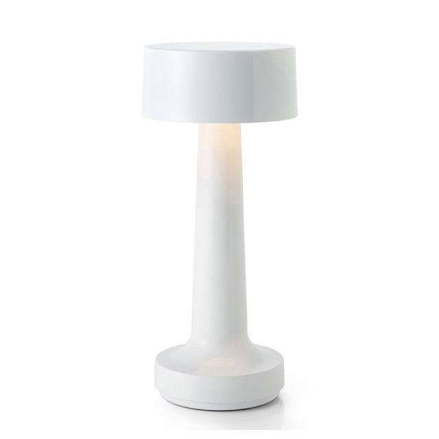 white portable table lamp