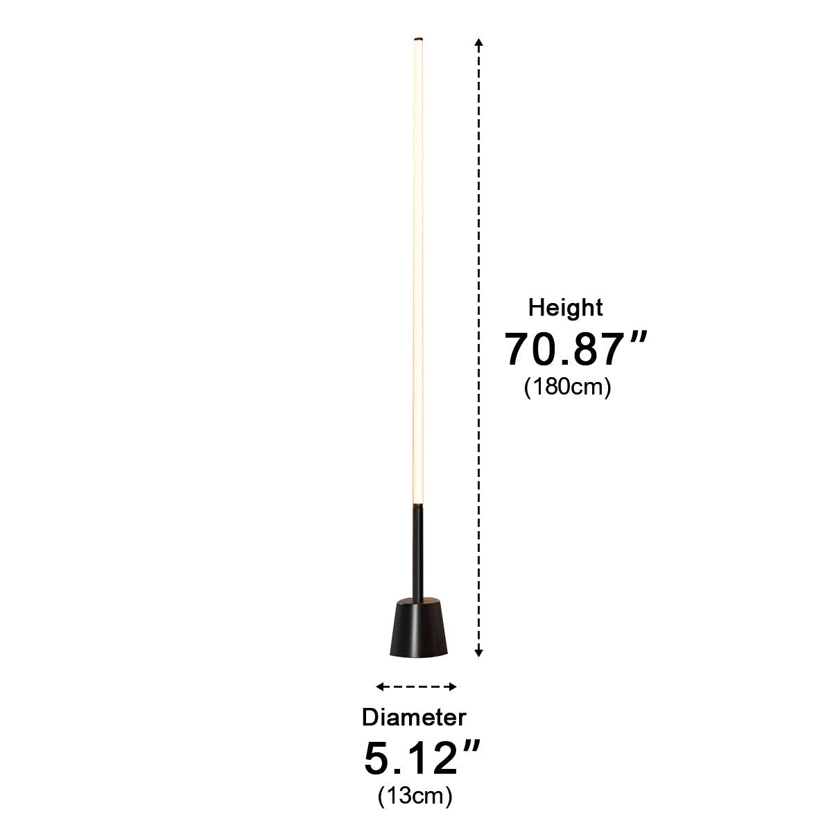360 ° Modern Minimalist Long Strip LED Floor Lamp