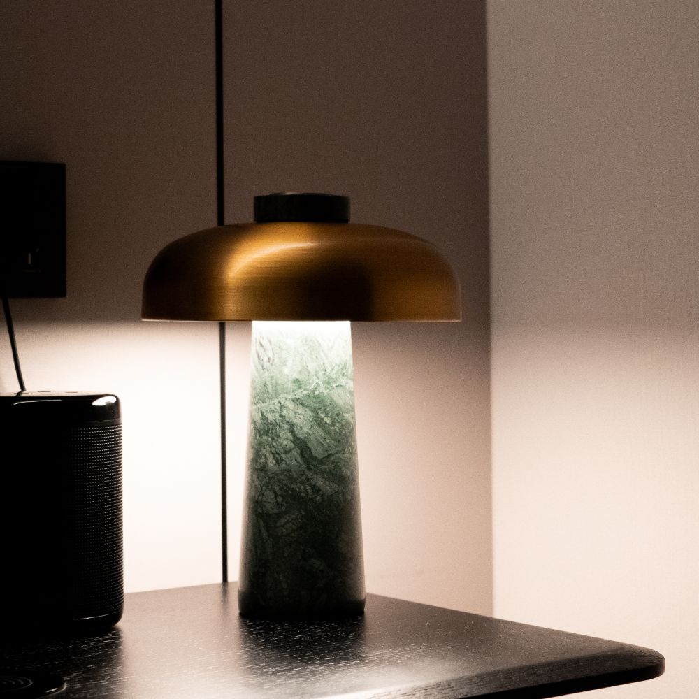 Marble base table lamp	