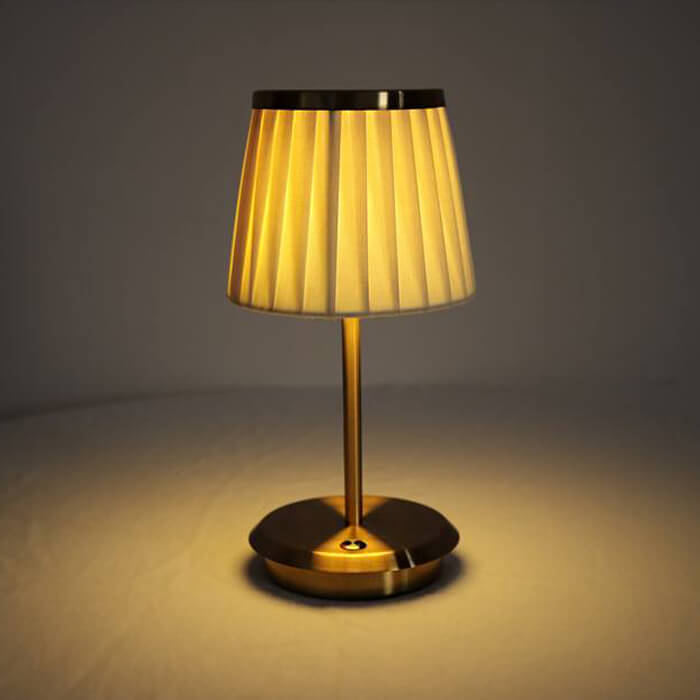 accordion lamp shade gold base