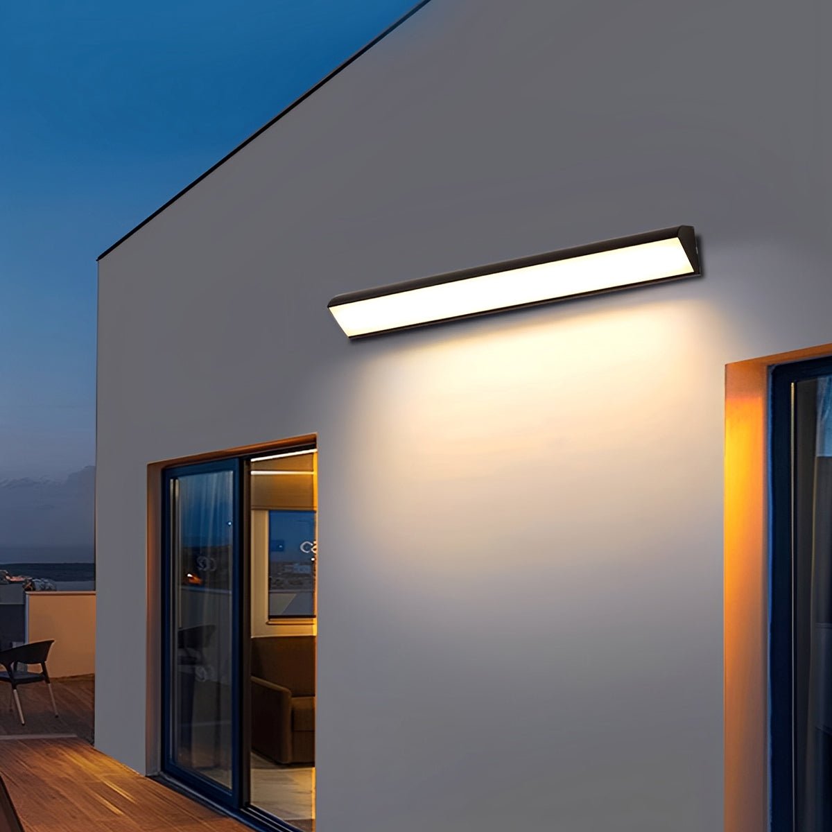 Black Waterproof Outdoor LED Strip Lights Porch Light Exterior Wall Lights
