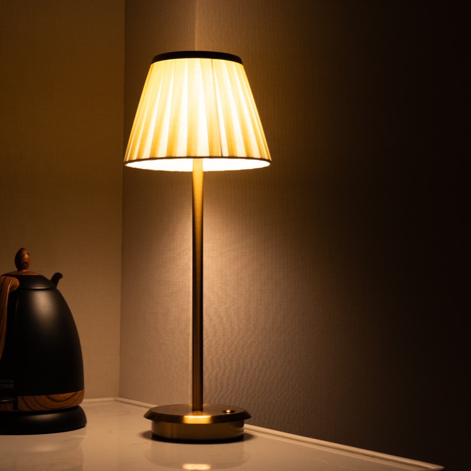 brass table lamp