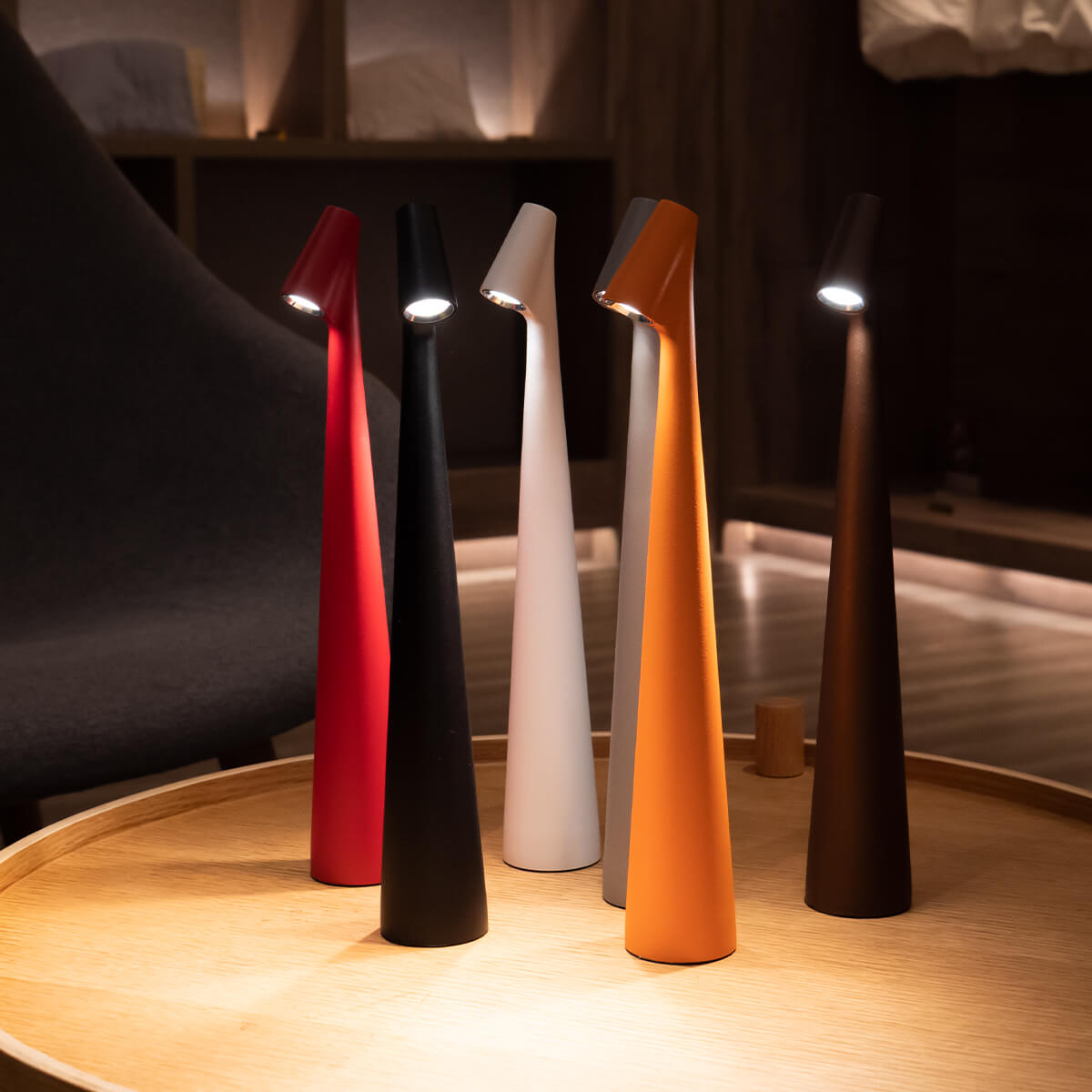 colorful sleek table lamps