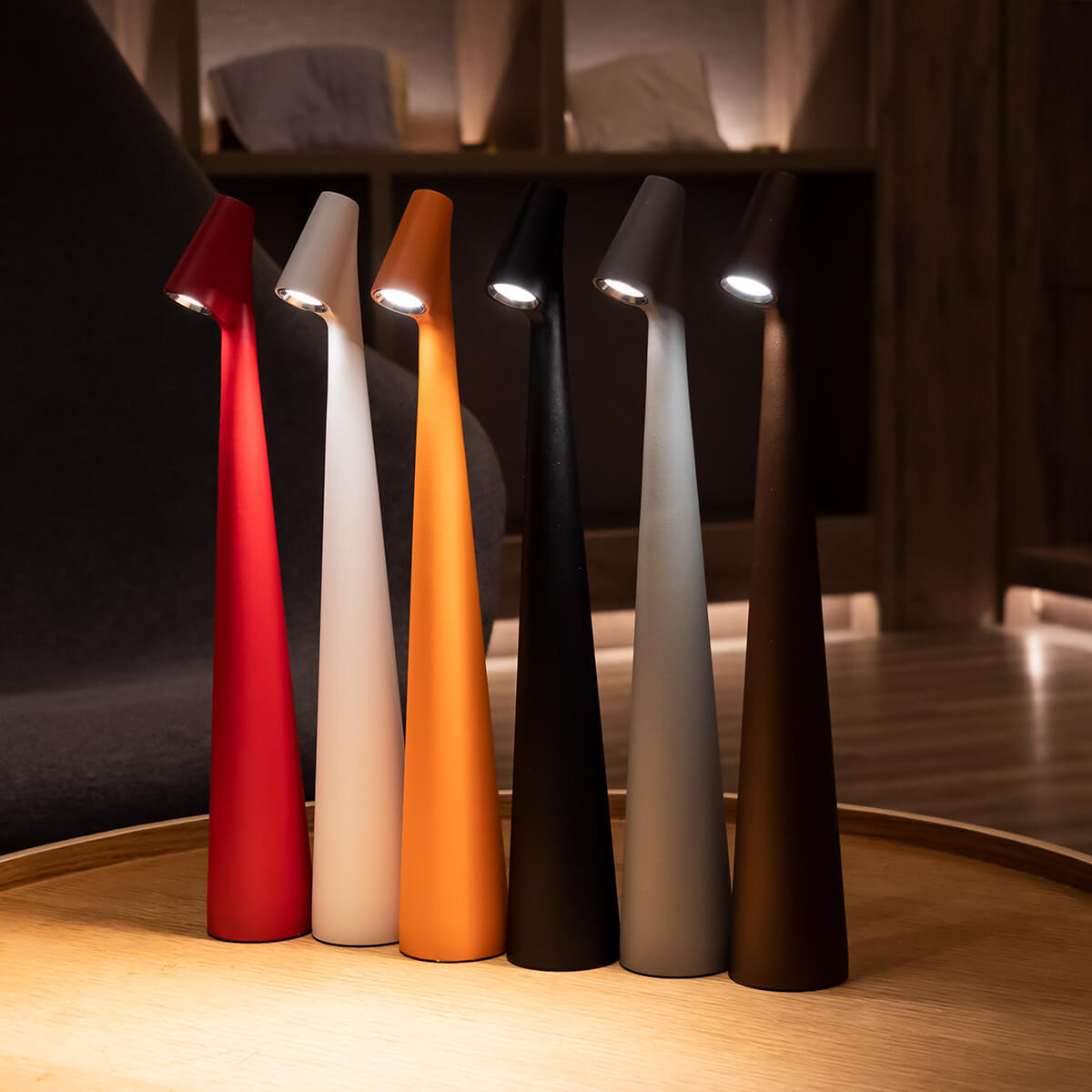 colourful sleek table lamps
