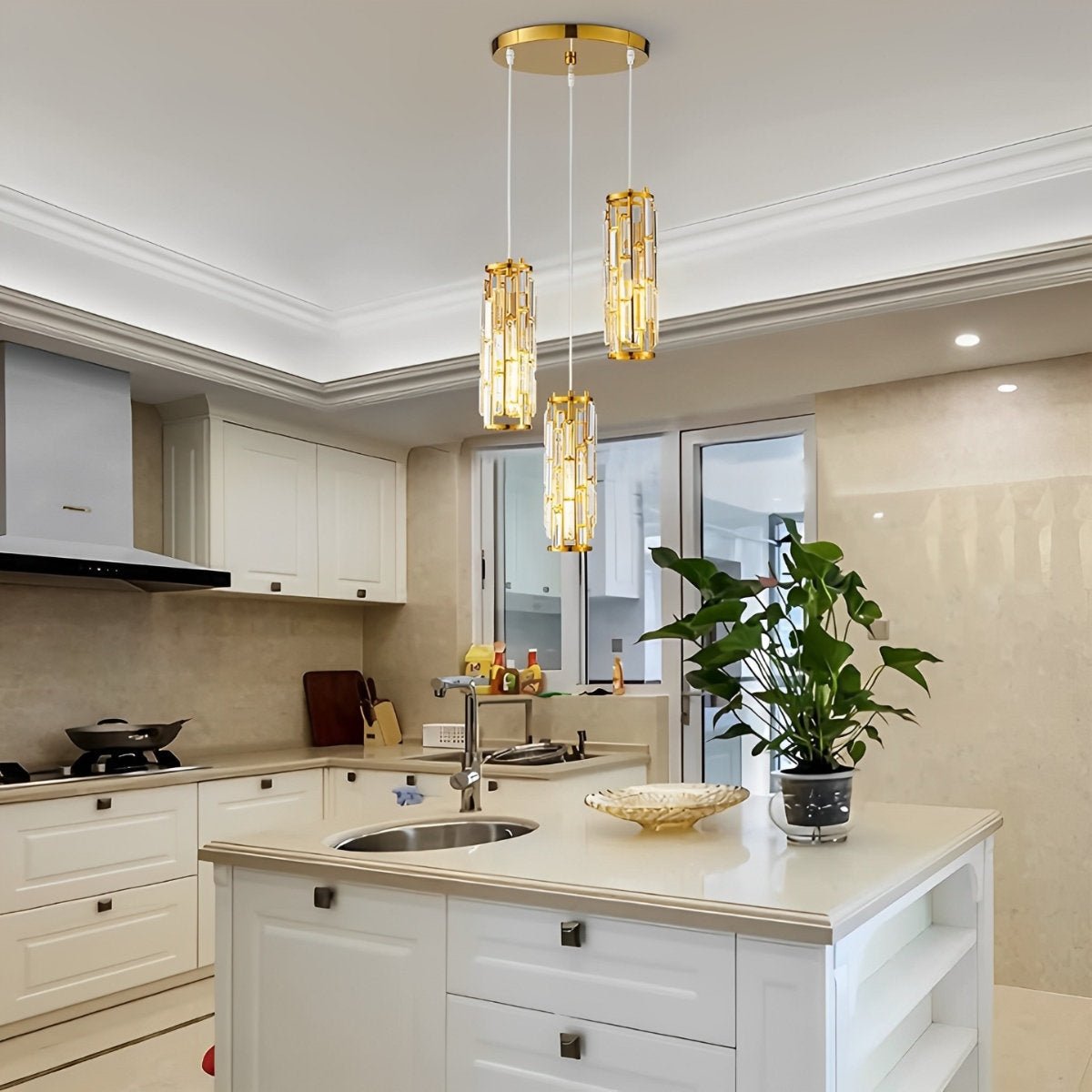 Creative Iron Crystal Glass Chandelier Pendant Lights Ceiling Lamp