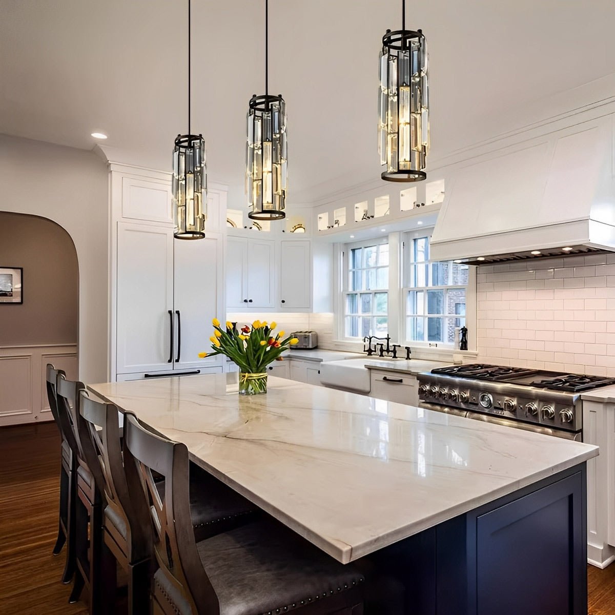 Creative Iron Crystal Glass Chandelier Pendant Lights Ceiling Lamp