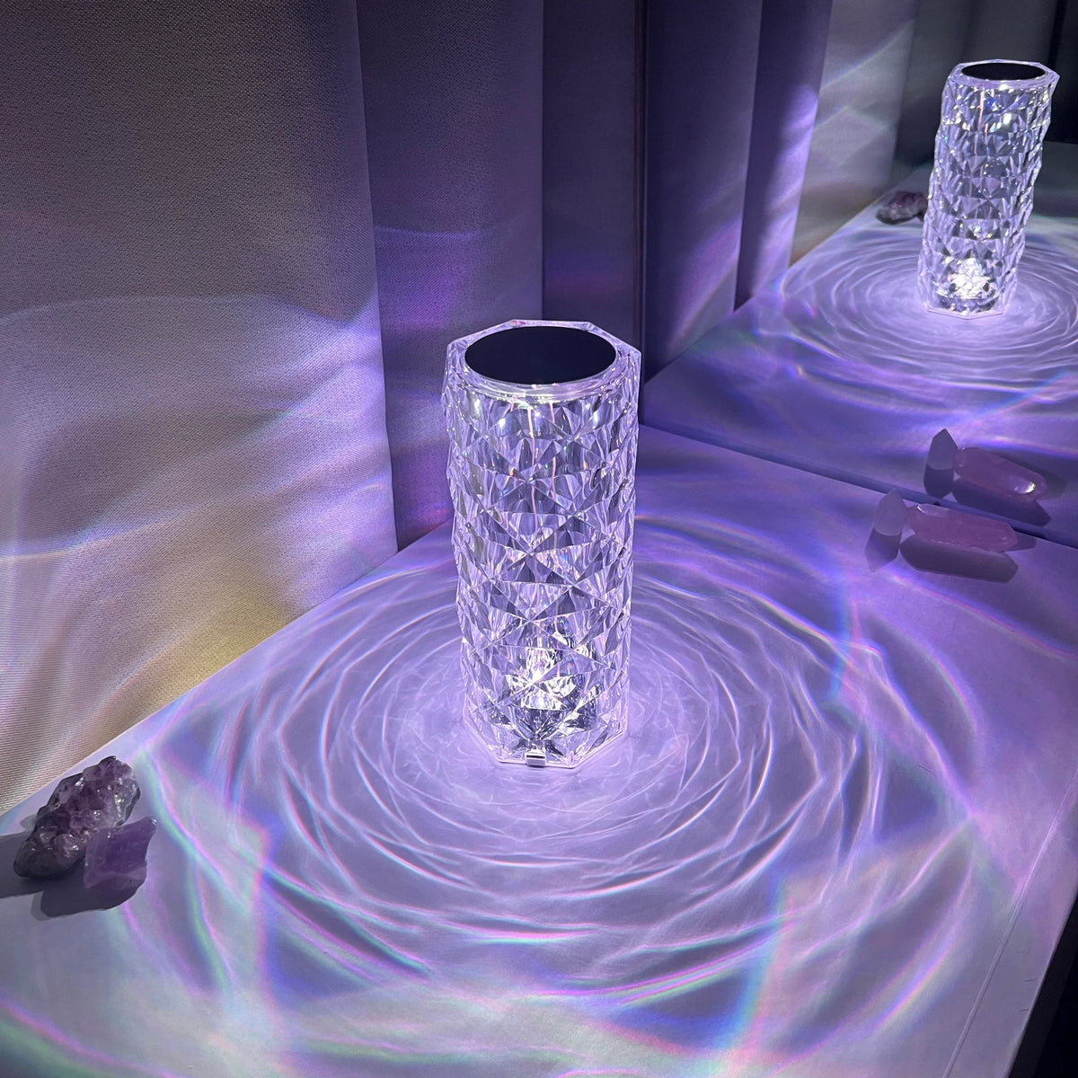 Lampe cristal rechargeable sans fil