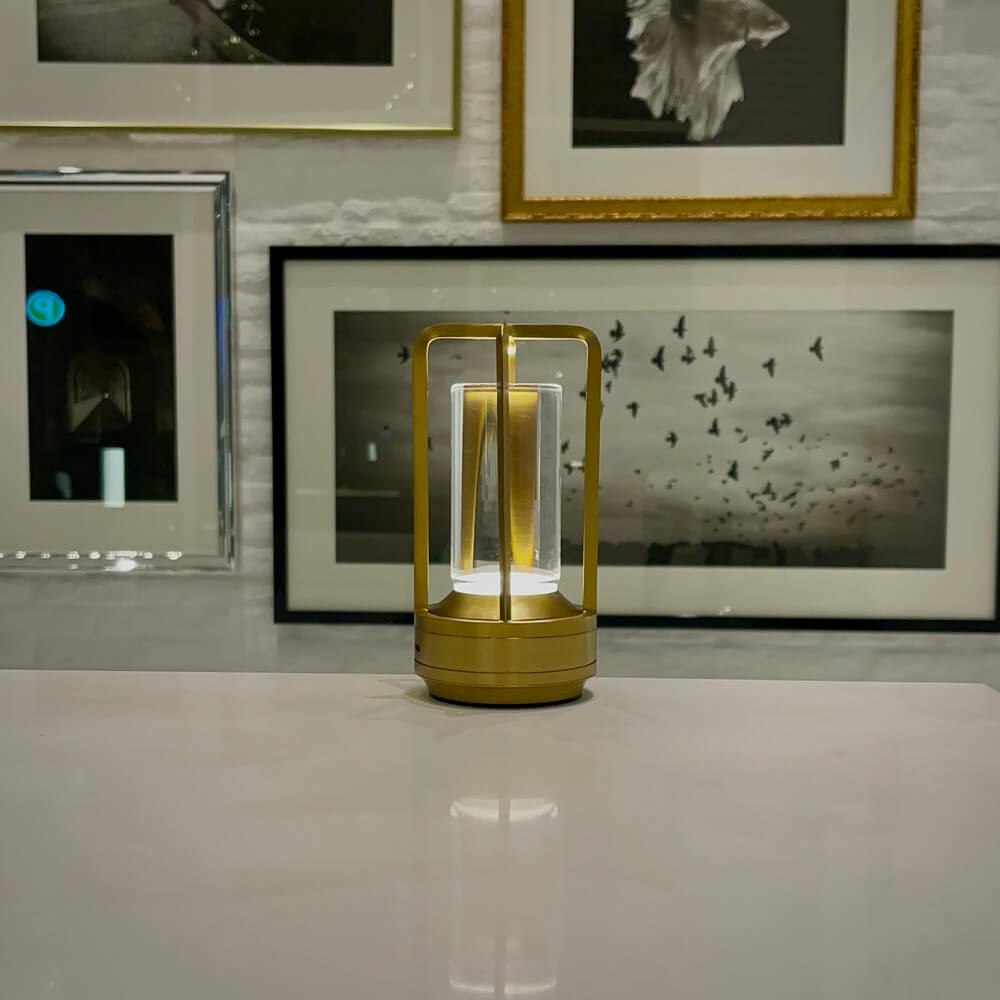  gold lantern table lamp