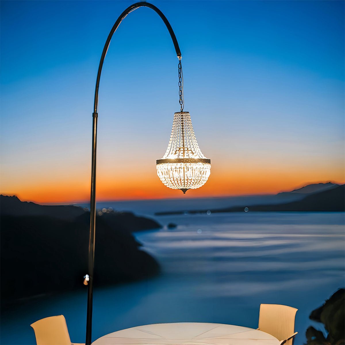 12V Low Voltage Luxury Waterproof Outdoor Crystal Chandeliers