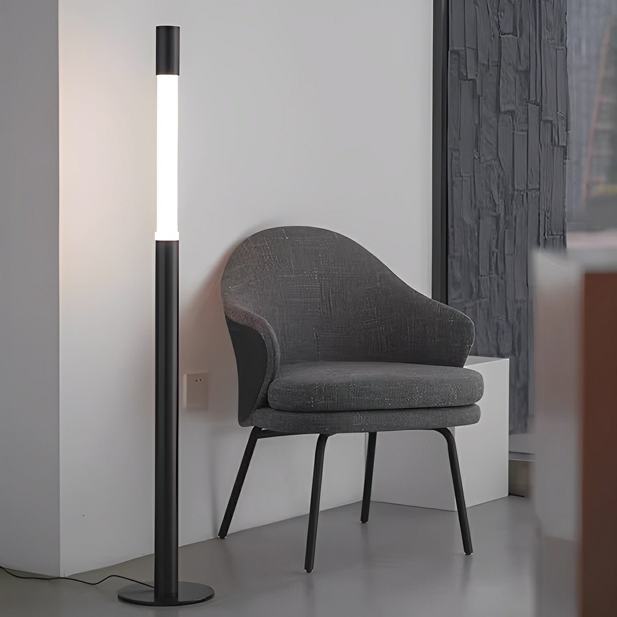 Modern Minimalist Cylinder Adjustable Lift LED Floor Lamp