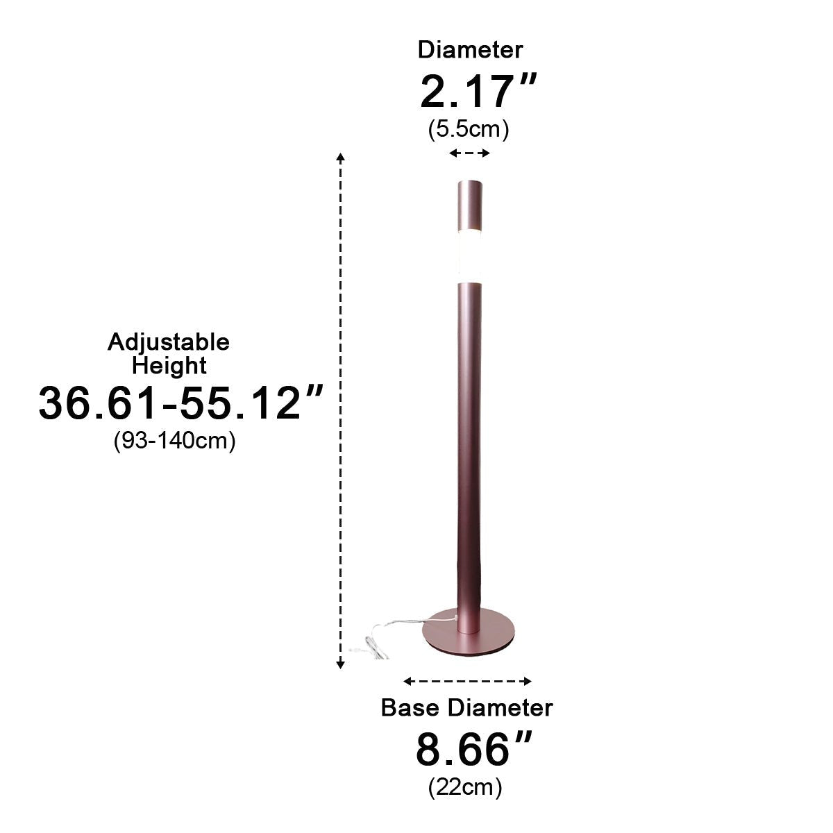 Modern Minimalist Cylinder Adjustable Lift LED Floor Lamp