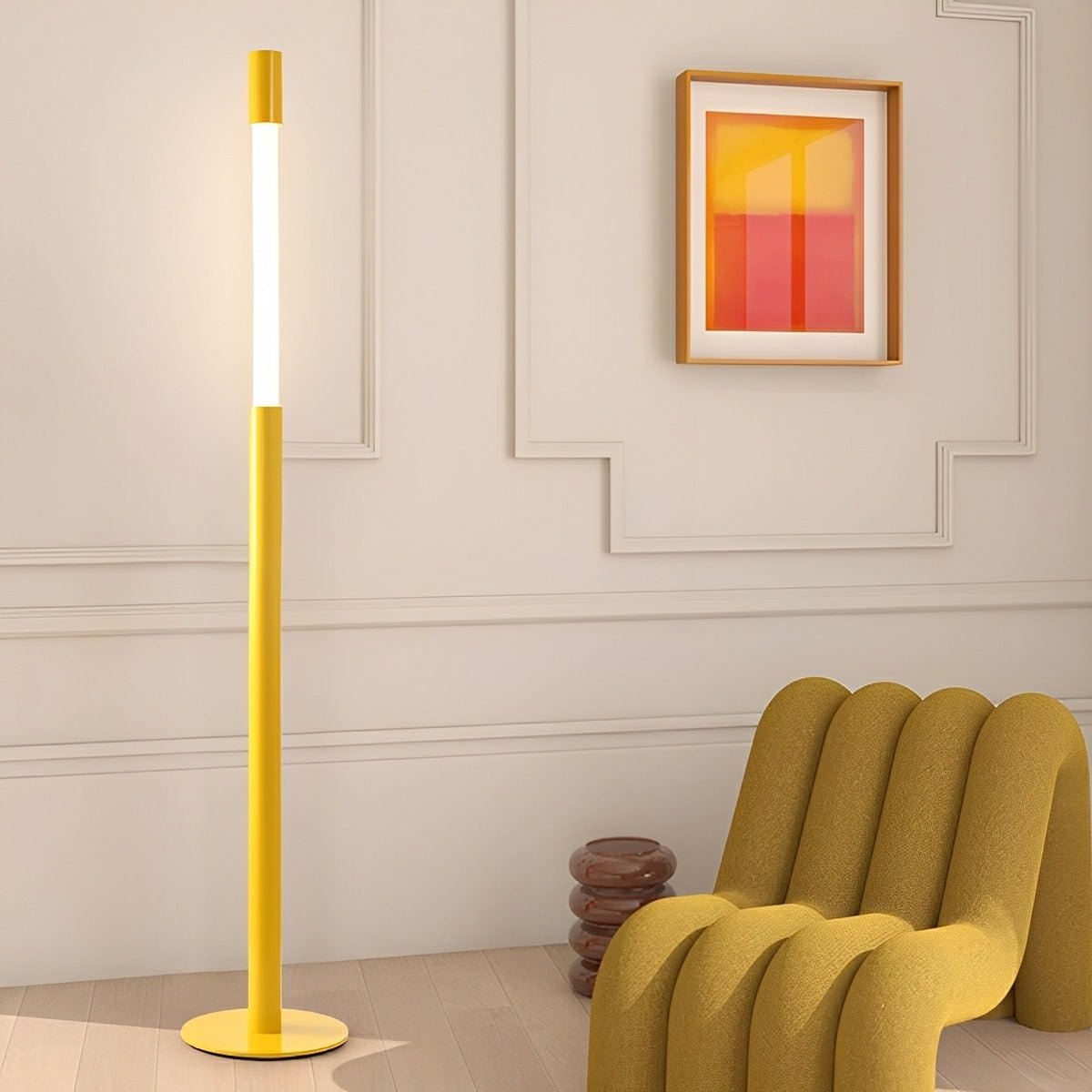 Modern Minimalist Cylinder Adjustable Lift LED Floor Lamp