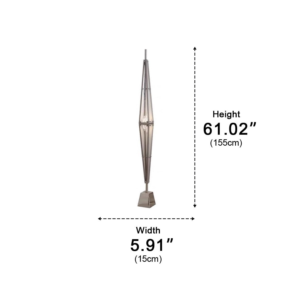 Modern Minimalist Diamond-Shaped Dimmable LED Floor Lamp