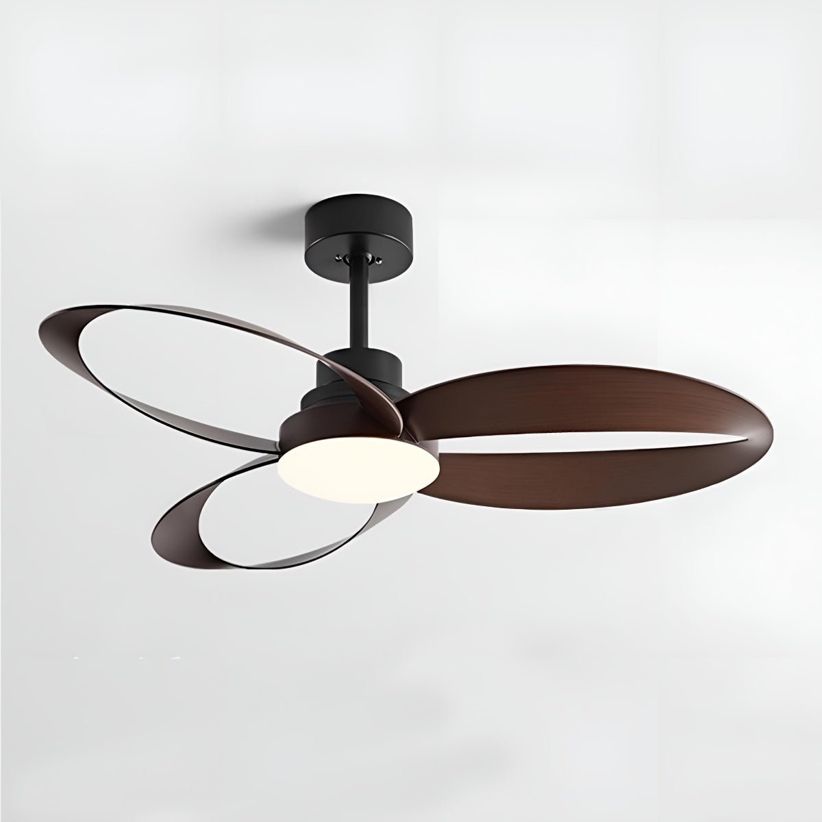 Modern Minimalist Geometric 6-Speed Reverse Ceiling Fan Light