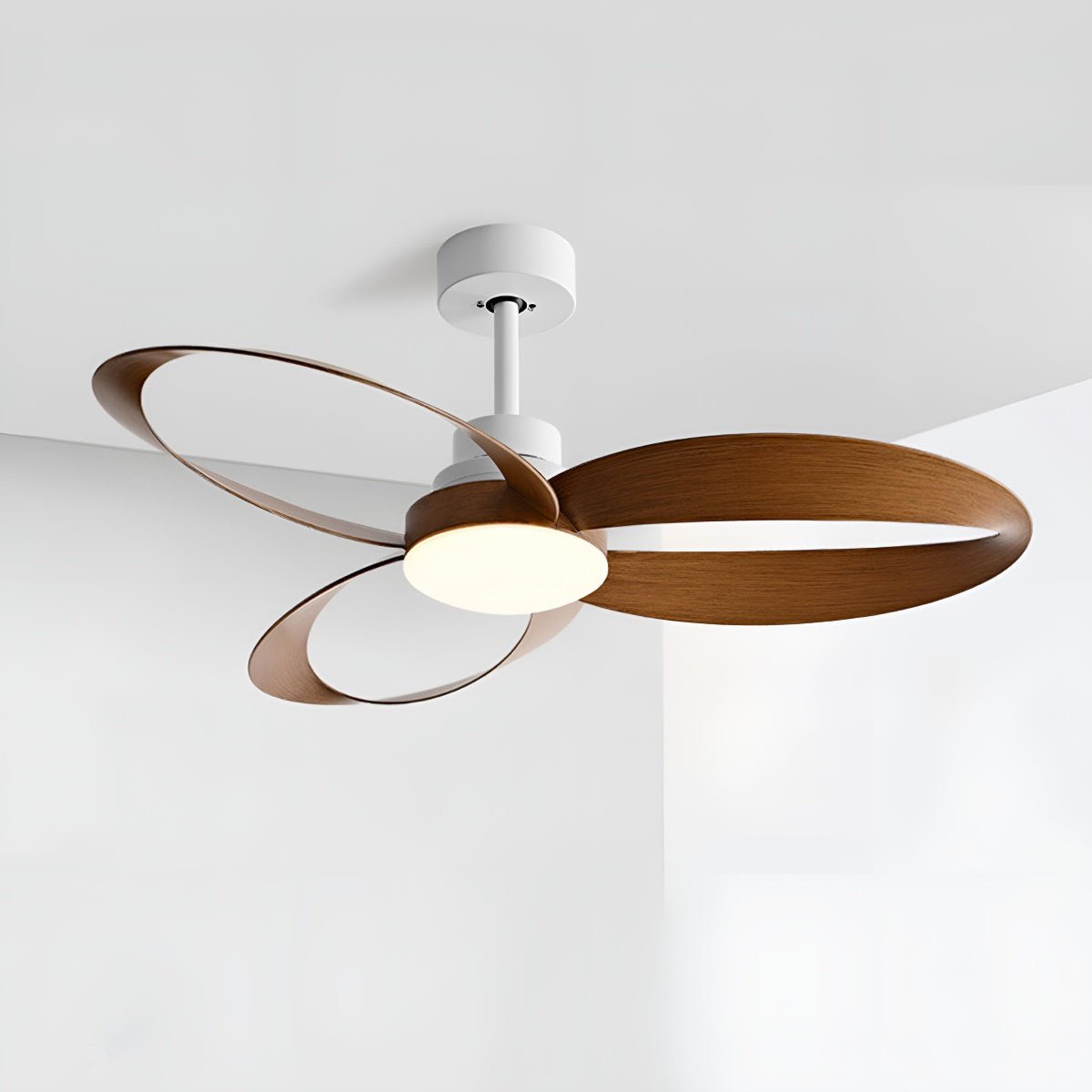 Modern Minimalist Geometric 6-Speed Reverse Ceiling Fan Light