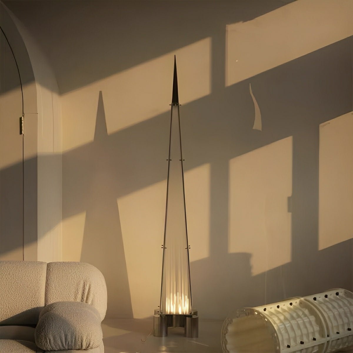 Modern Minimalist High Pyramid Dimmable LED Floor Lamp