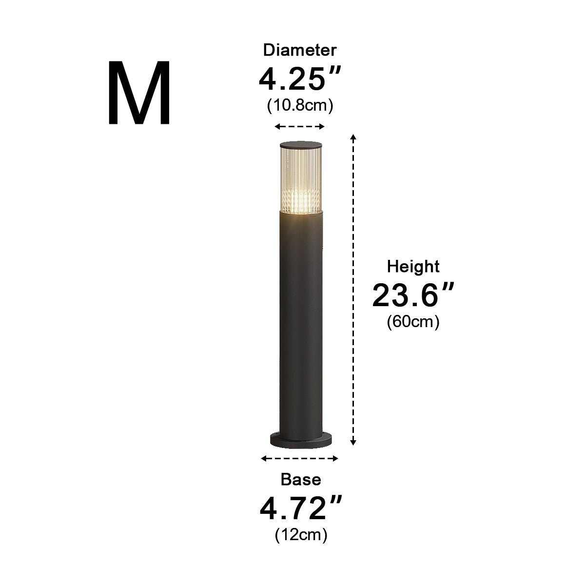 Modern Waterproof Cylinder Outdoor Garden LED Lawn Pillar Lights