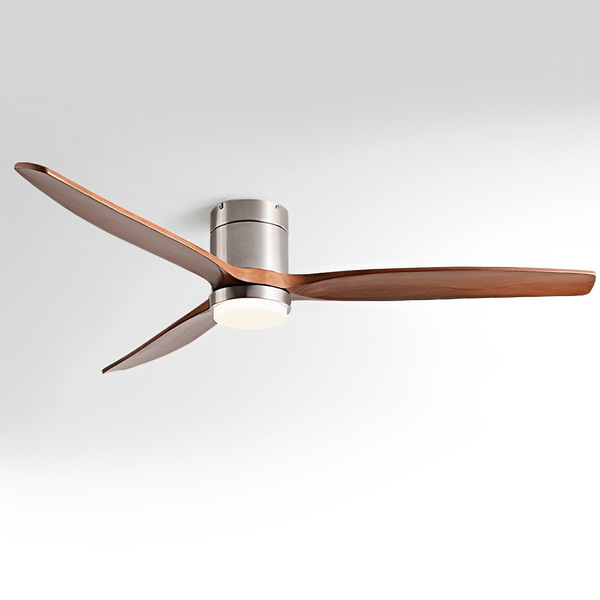 Modern Wood Grain 6-Speed Reverse Fan Ceiling Fan Light
