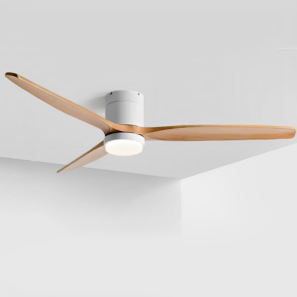 Modern Wood Grain 6-Speed Reverse Fan Ceiling Fan Light