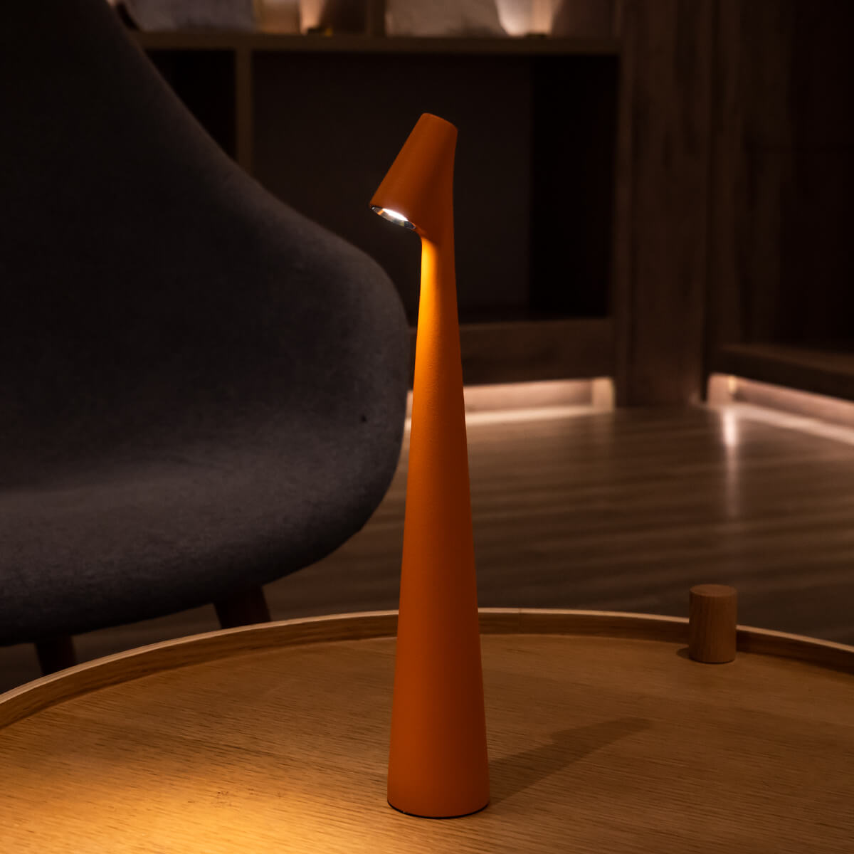 orange minimalist lamp