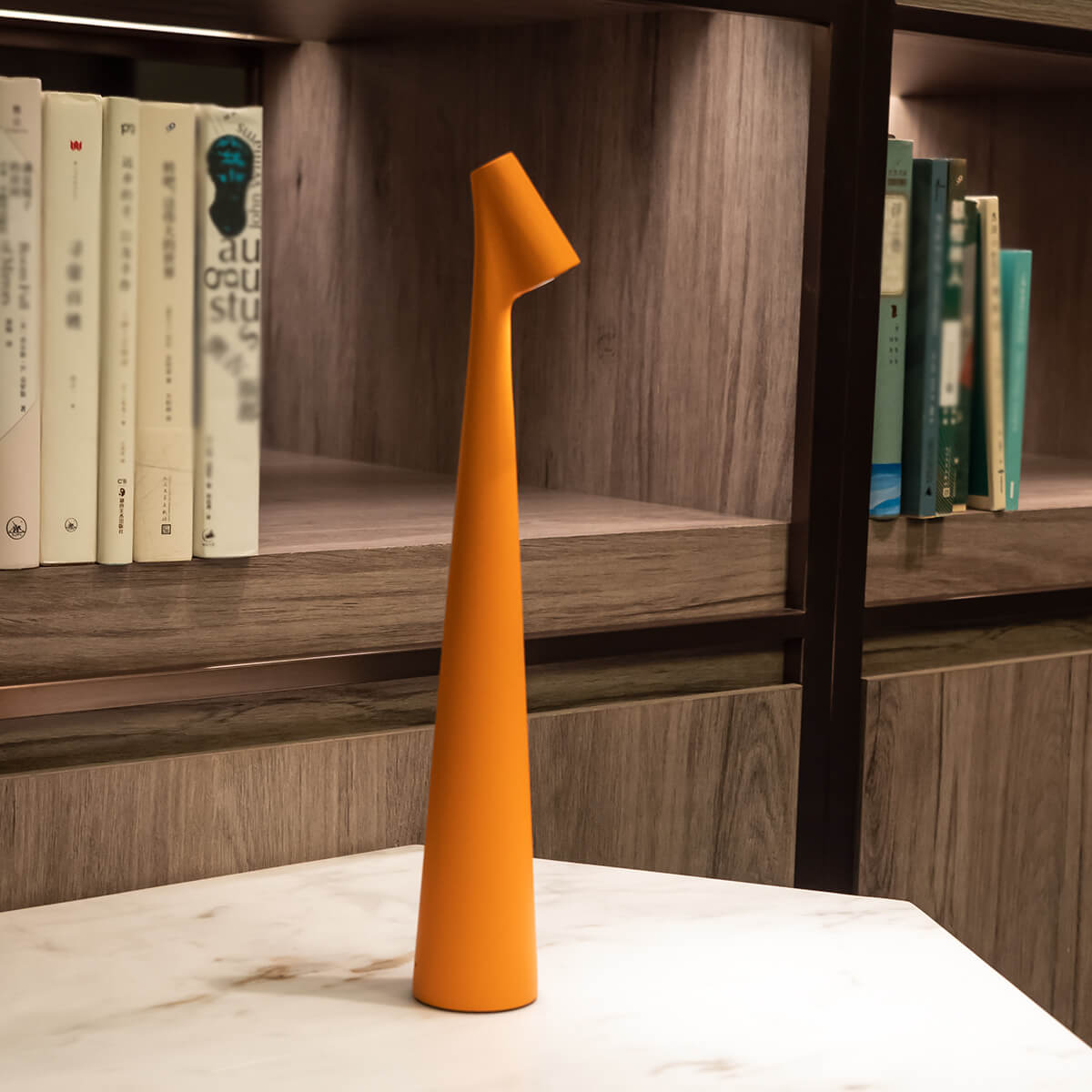 orange minimalist table lamps