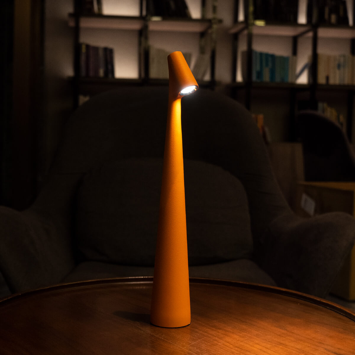 orange sleek table lamp