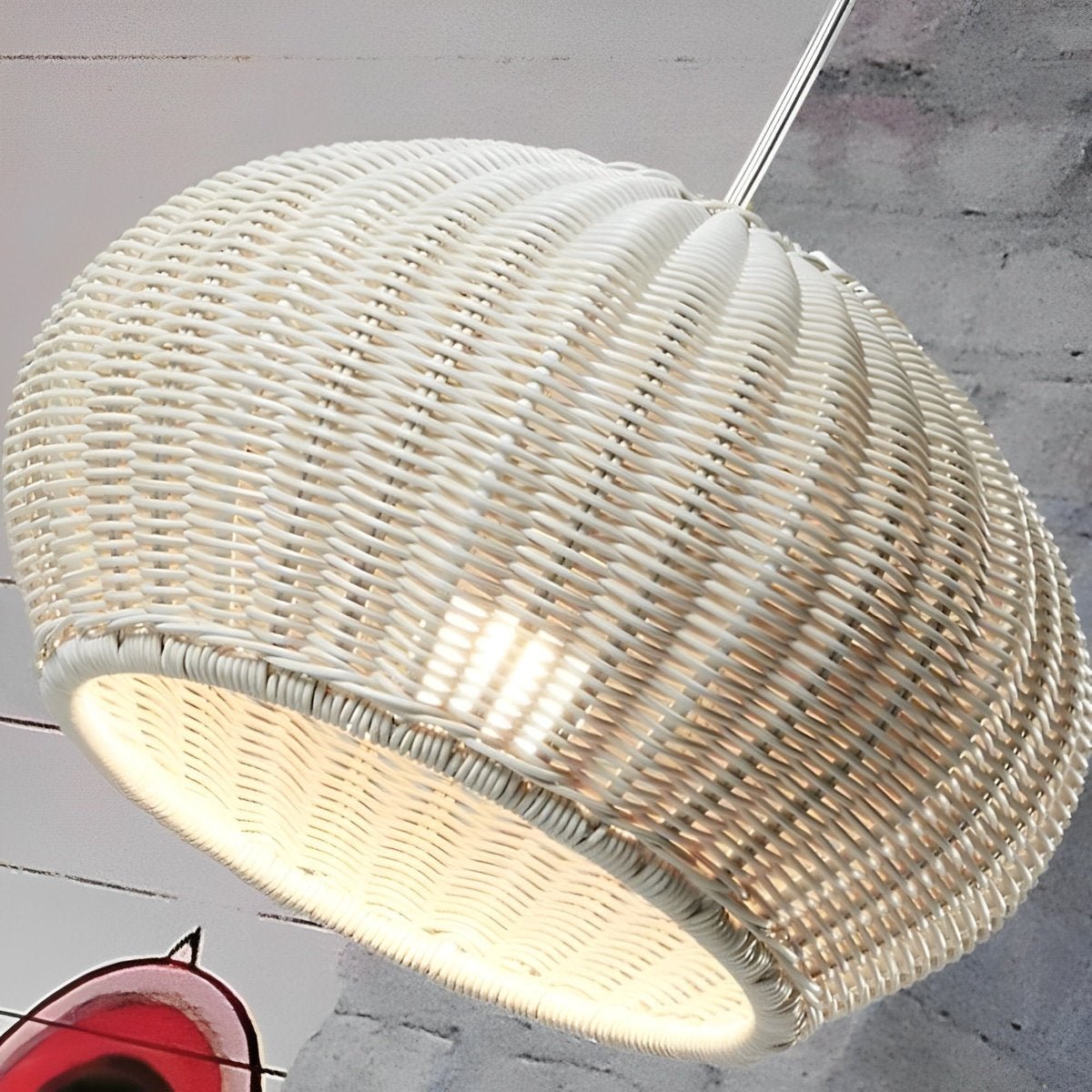 Outdoor Waterproof Oval Rattan Lanterns Pendant Lights