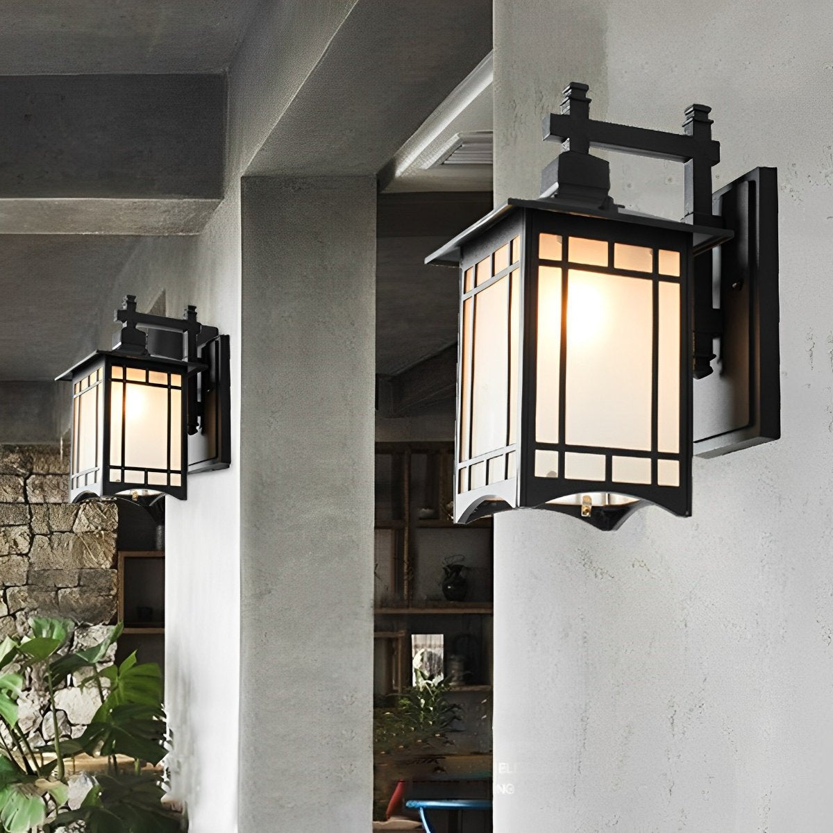 Retro Waterproof LED Vintage Solar Wall Lamp with Remote Wall Sconce Lighting
