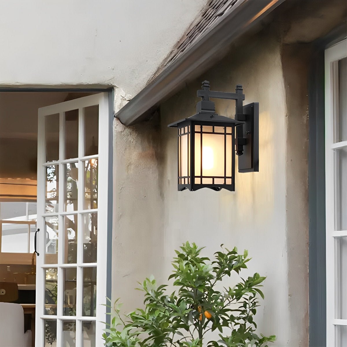 Retro Waterproof LED Vintage Solar Wall Lamp with Remote Wall Sconce Lighting