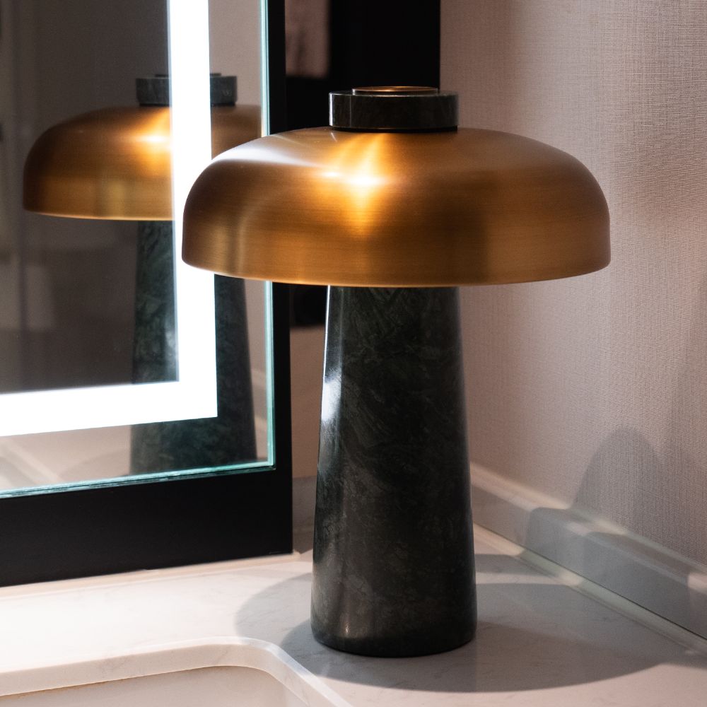 stone base table lamp