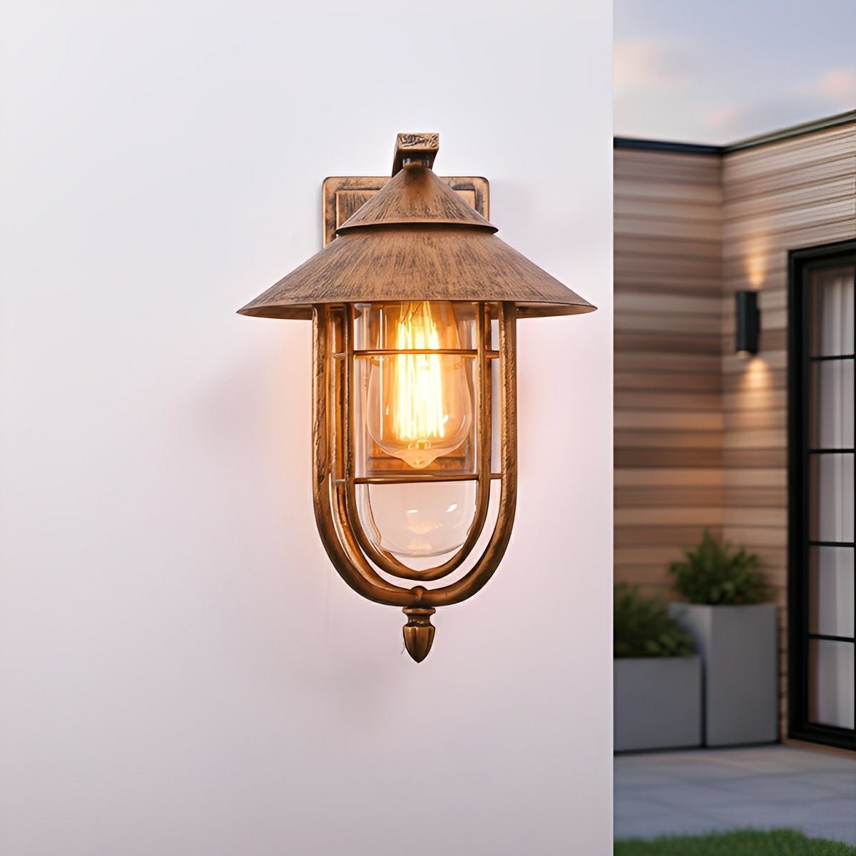 Vintage Classic Waterproof Birdcage Outdoor LED Porch Wall Lights