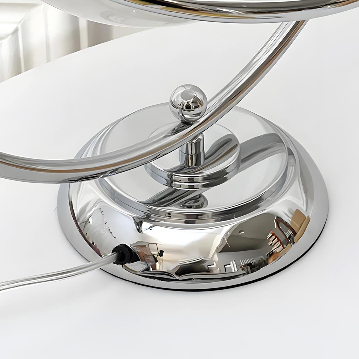 Vintage Glass Rotating Globe Bedside Table Lamp