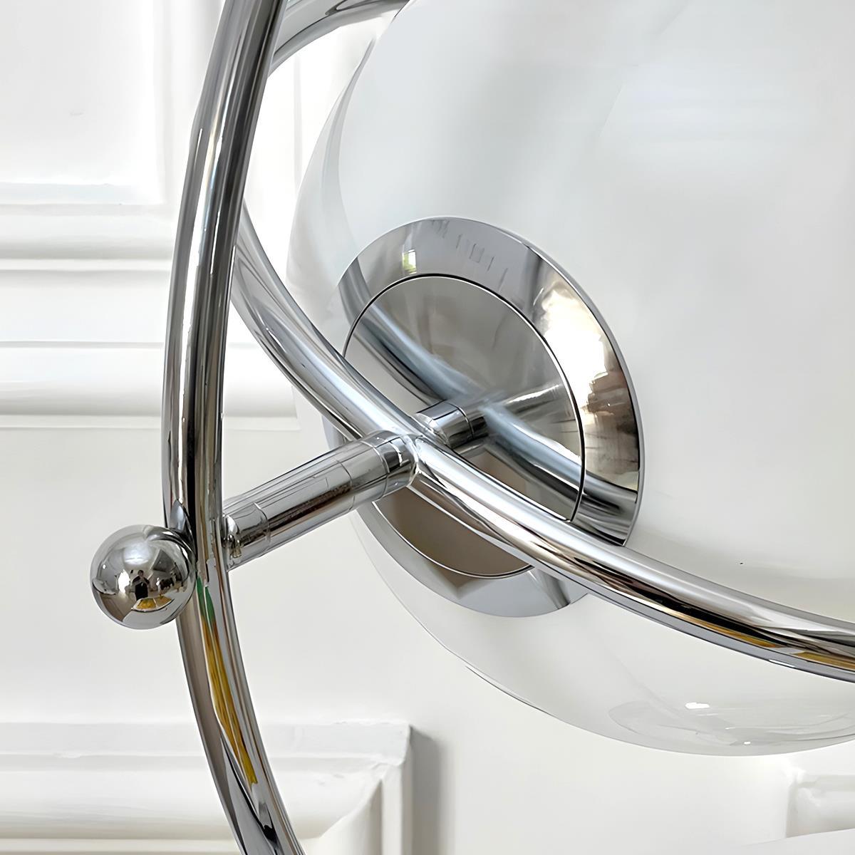 Vintage Glass Rotating Globe Bedside Table Lamp