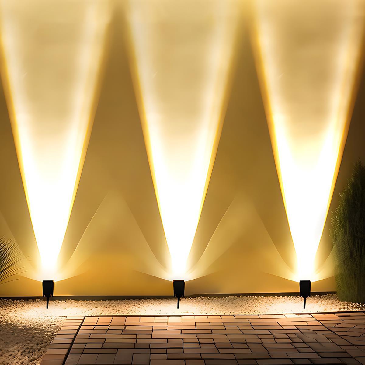 Waterproof LED Solar Multi-zoom Spot Light Landscape Lighting