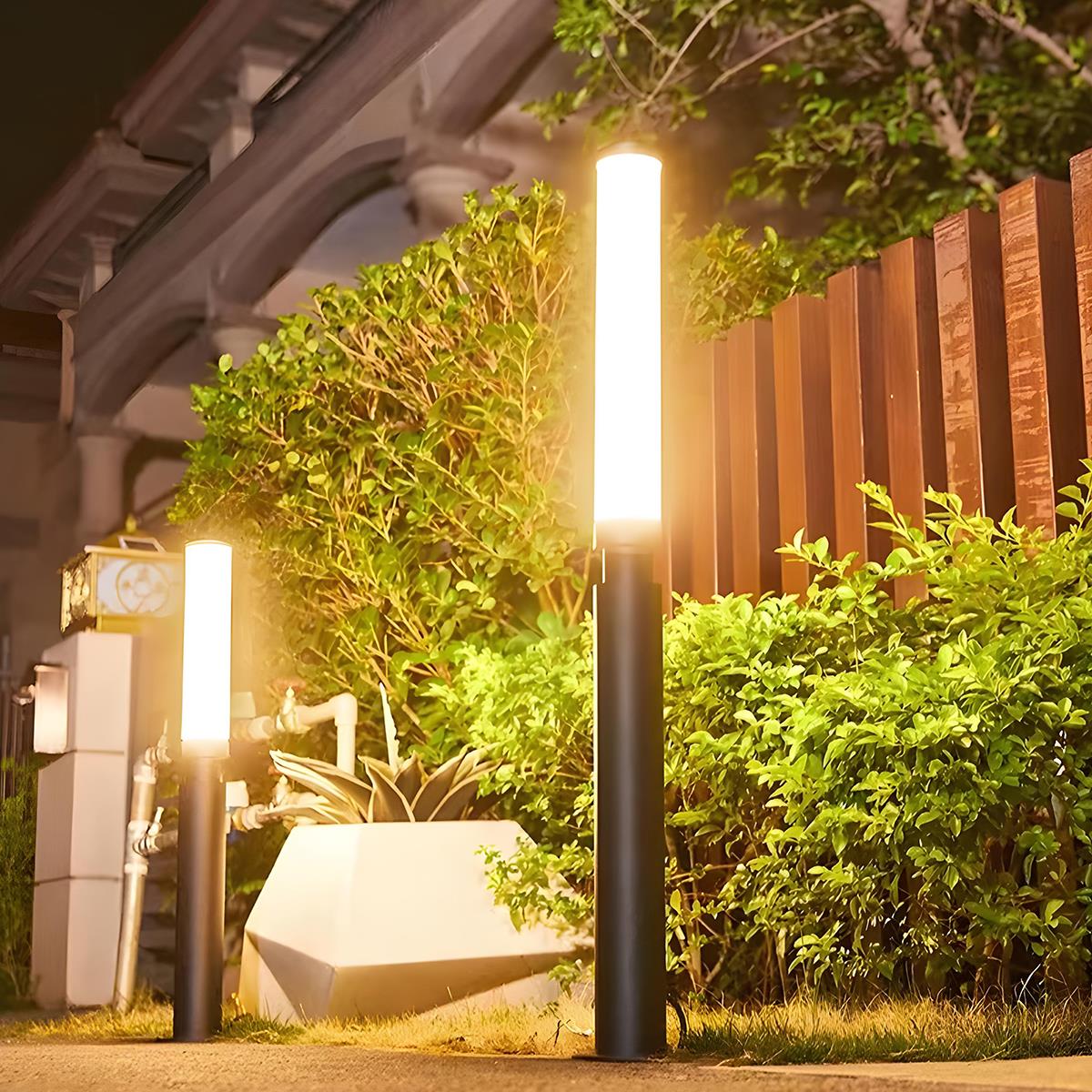 Waterproof Modern Cylinder Long Barrel Column Post Lights Pillar Lights