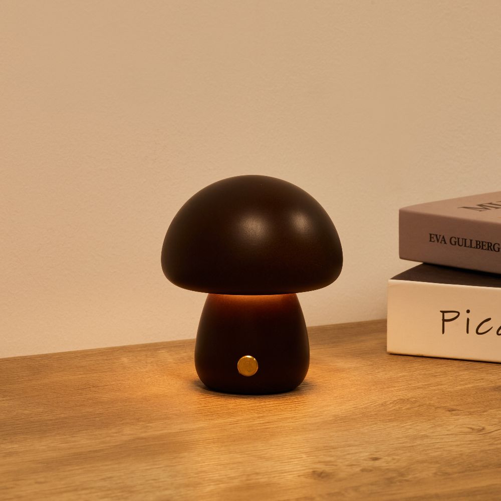 wood mushroom lamp